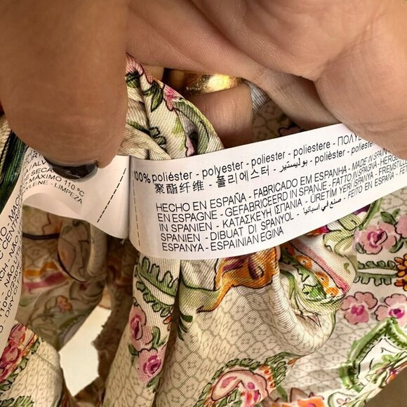 2/$30 Zara Woman Multi-Colour Printed Paisley Top Blouse Size Large - Picture 13 of 14